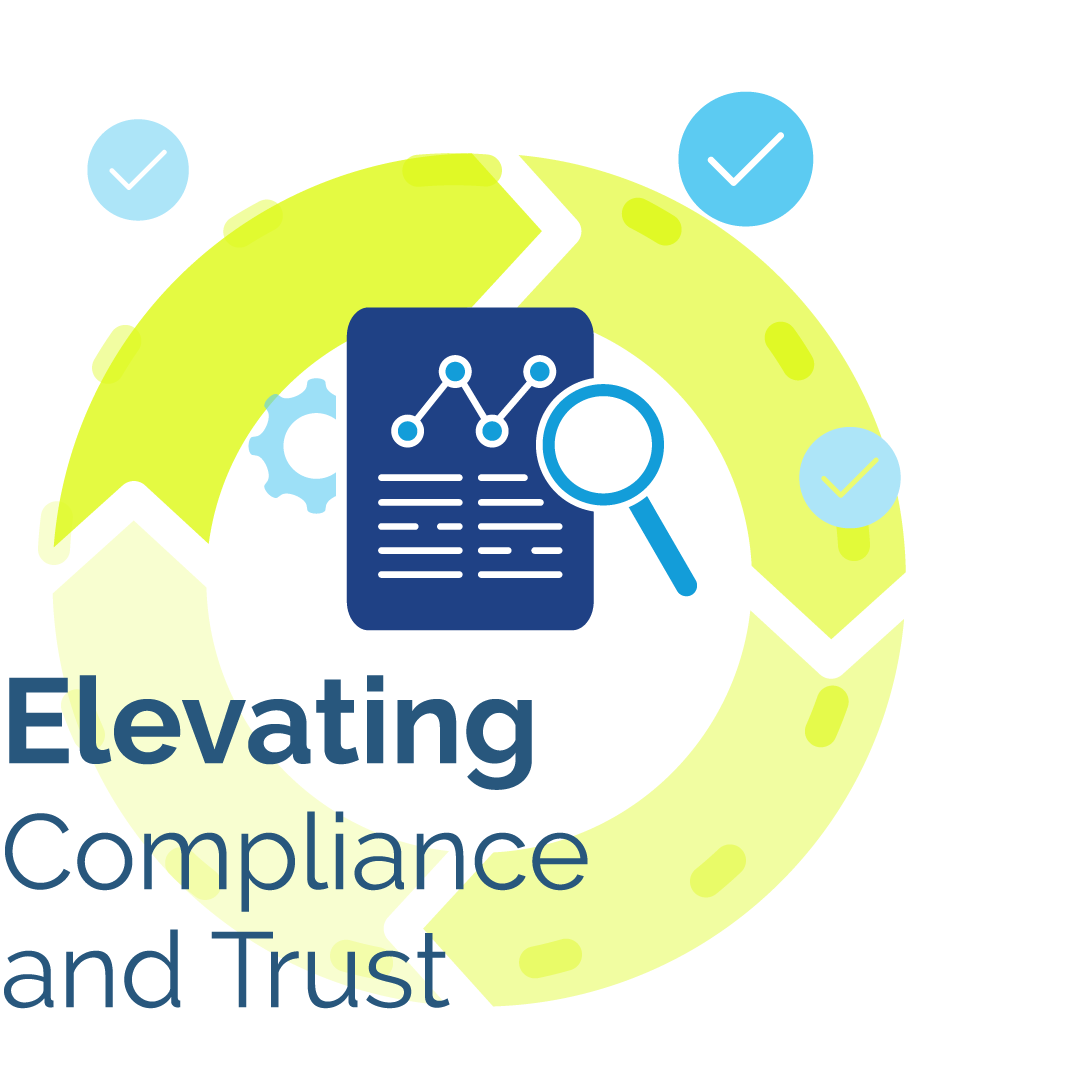about_elevating-v2-1080 Elevating compliance and trust graphic with document and magnifying glass icons, showing how MRO solutions provide audit-ready records and regulatory confidence.